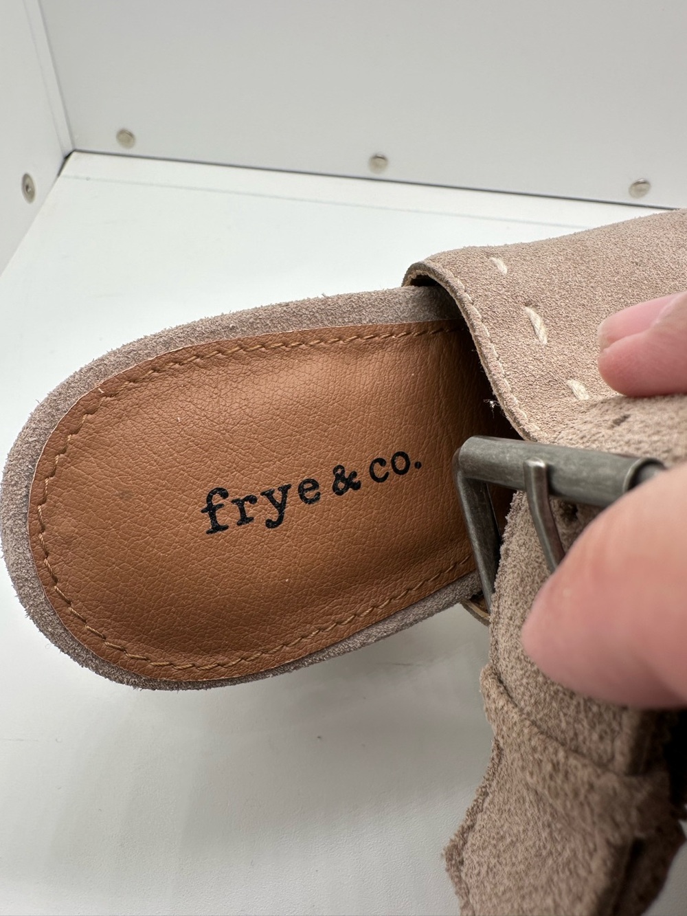 Frye and Co. Donna Suede Leather Sling Back Shoes Size 9 - Picture 8 of 9